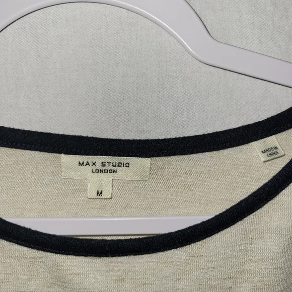 Max Studio Medium Stripe Shirt Womens Blue/cream - Picture 4 of 7